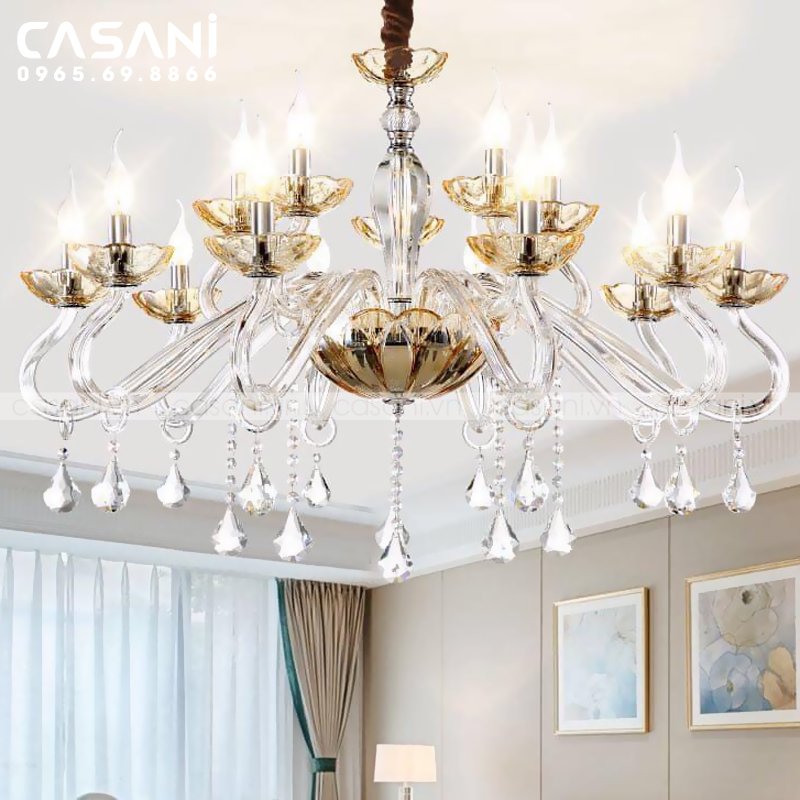 Mách bạn cách chọn lựa đèn chùm pha lê đẹp, chất lượng